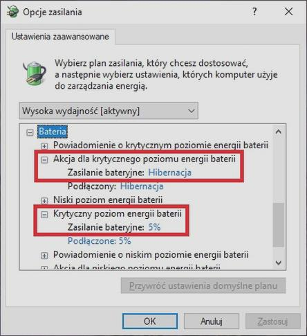 Formatowanie baterii w smartfonie