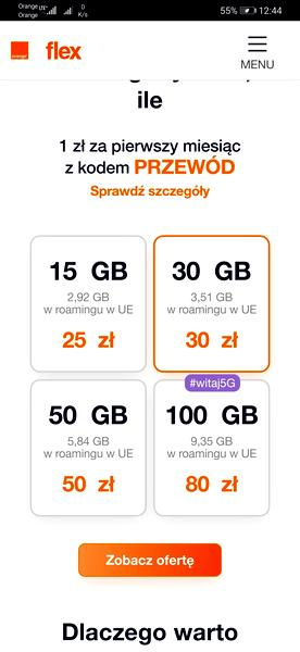 Limity internetu za granicą