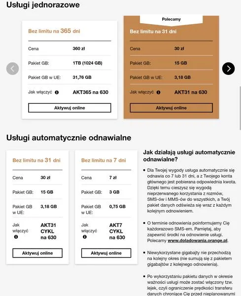 Przejście na Orange Free