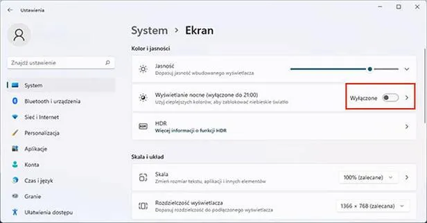 Ustawienia dla Androida