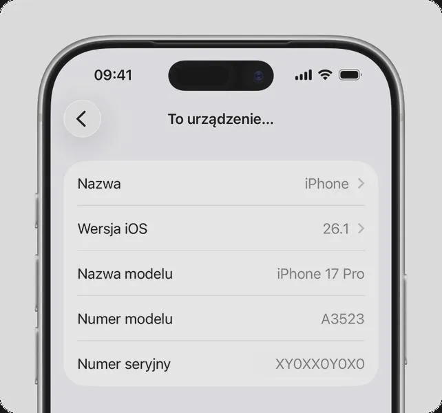 Znajdowanie imei w ustawieniach